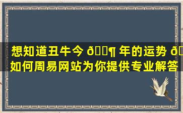 想知道丑牛今 🐶 年的运势 💮 如何周易网站为你提供专业解答！